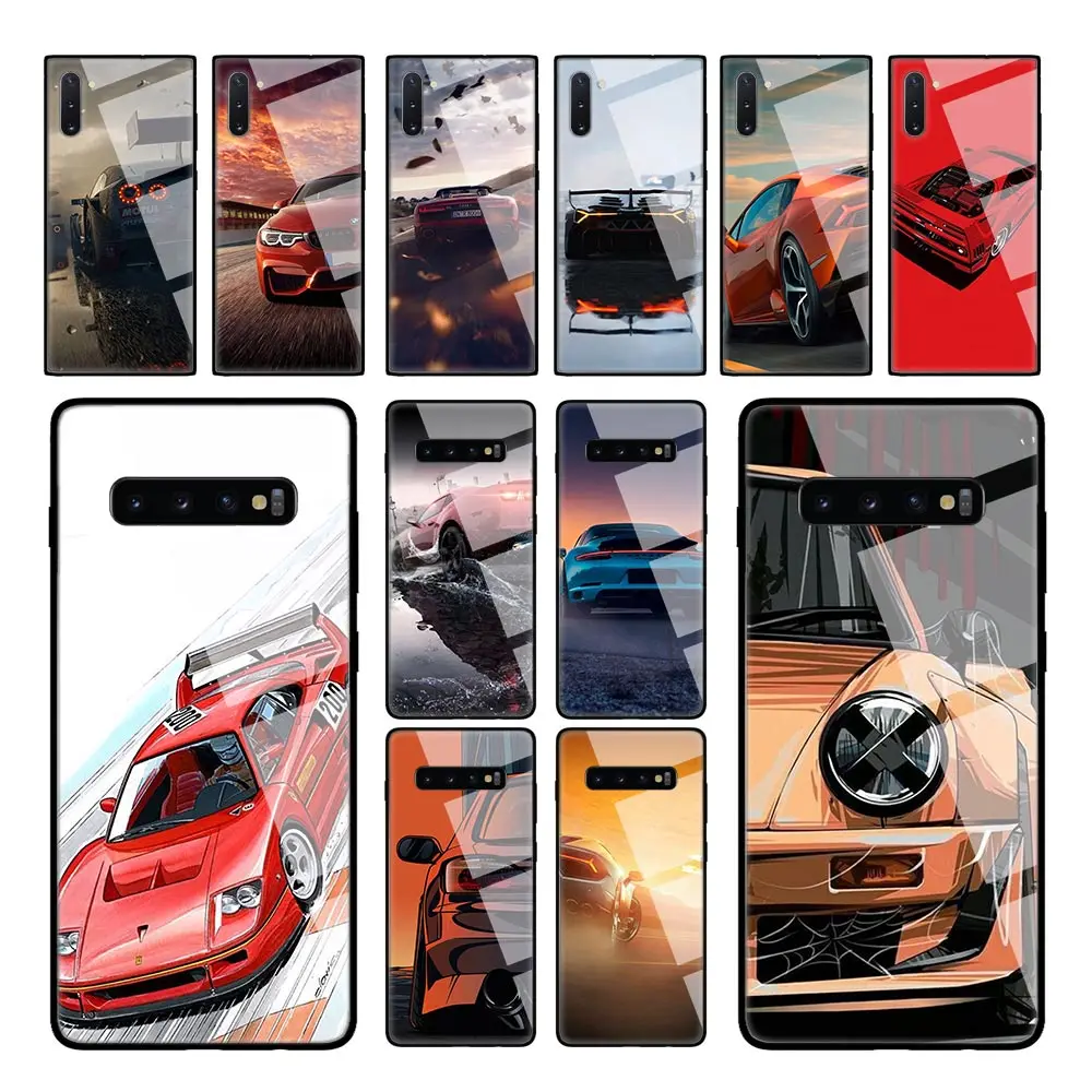Чехол из закаленного стекла для Samsung Galaxy S10e S10 S8 S9 Plus Note 9 10 A50 A70 чехол телефона