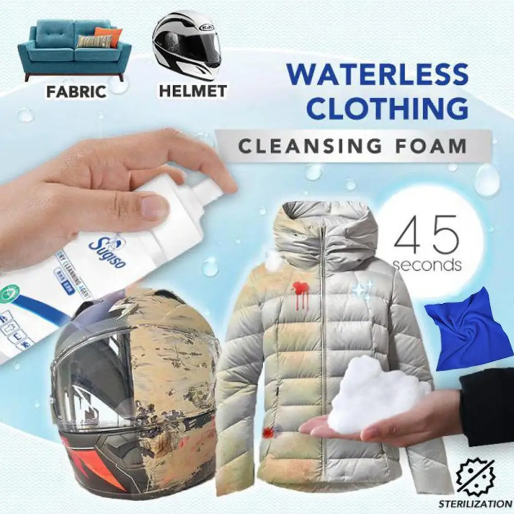 

Multi-purpose Waterless Clothing Cleansing Foam Rinse-Free Agent Liquid #4C21