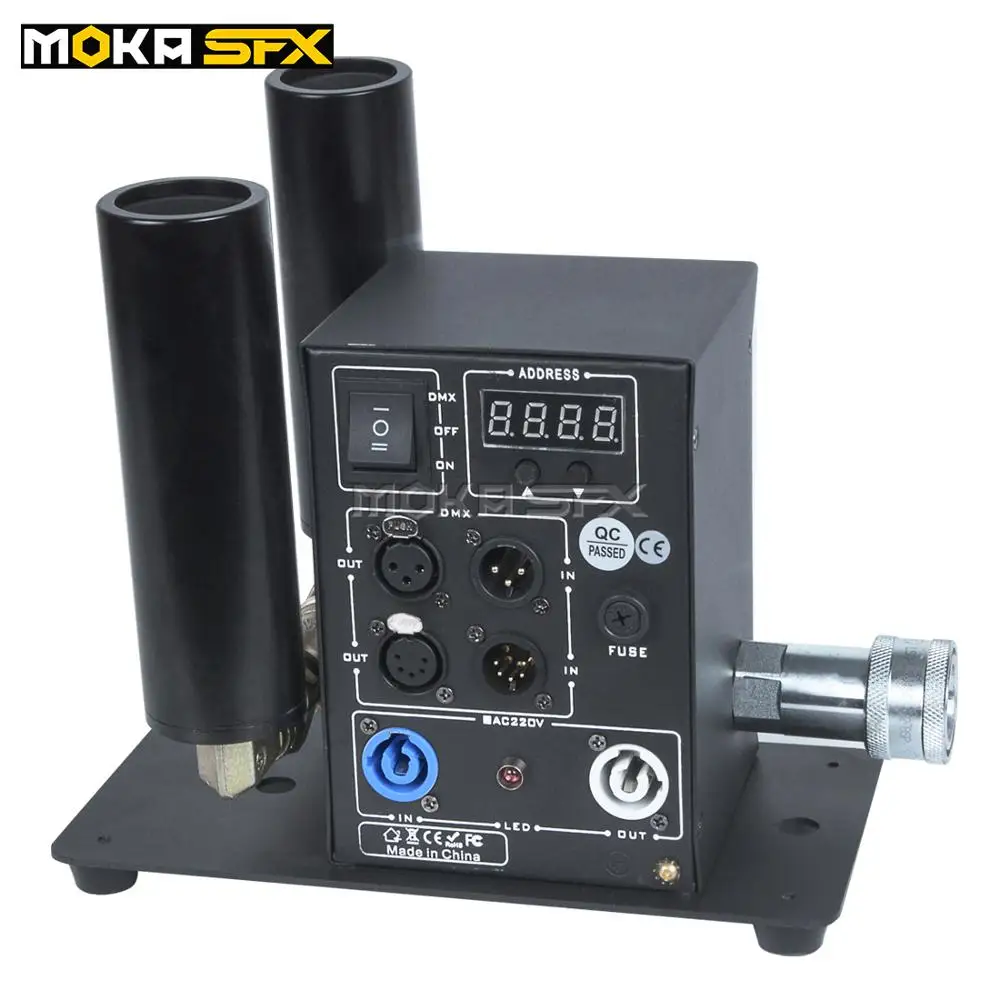 Двухтрубчатая цифровая CO2 струйная машина Disco противотуманная Машина DMX 512 Cryo