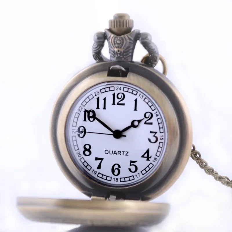 Vintage Zodiac Pattern Pocket Watch Modern Necklace Chain Copper Retro Style Twelve Constellation Men Women Clock Gift