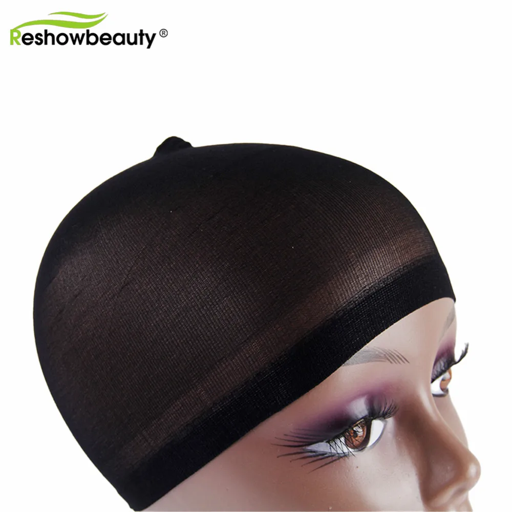 Reshowbeauty-casquillo de media Dome para pelucas, malla de encaje frontal, nailon elástico
