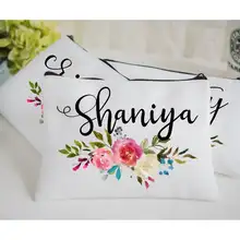 Персонализированная косметичка для подружки невесты под заказ, сумка для макияжа, косметичка для невесты, сумка-тоут с монограммой, сумка для подружки невесты, подарки