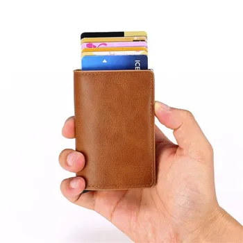 

Smart Wallets Card Holder Unisex Women Men Business Multi-Holders Hasp High Quality Aluminum Metal Credit Card Mini Purse Bolsa