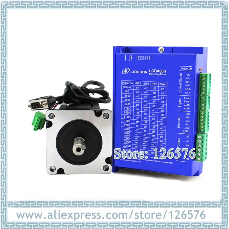 

Total Closed loop 2 phase stepper motor 8N.m NEMA34 stepping motor and driver with 3m cable
