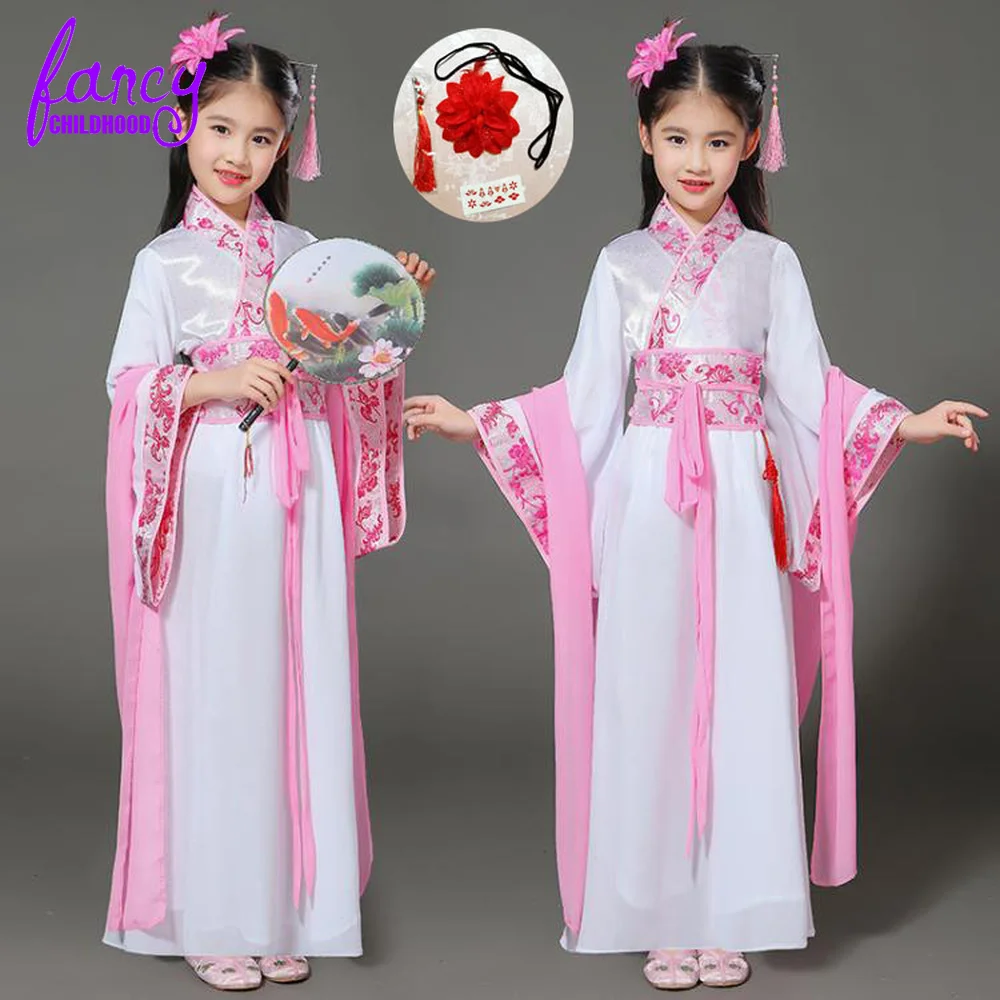 Girl Birthday Wear Children's Fantasy Party Frock Holiday Christmas New Year Clothes Fancy Dress Chinese Fairy Costume for Kids | Детская