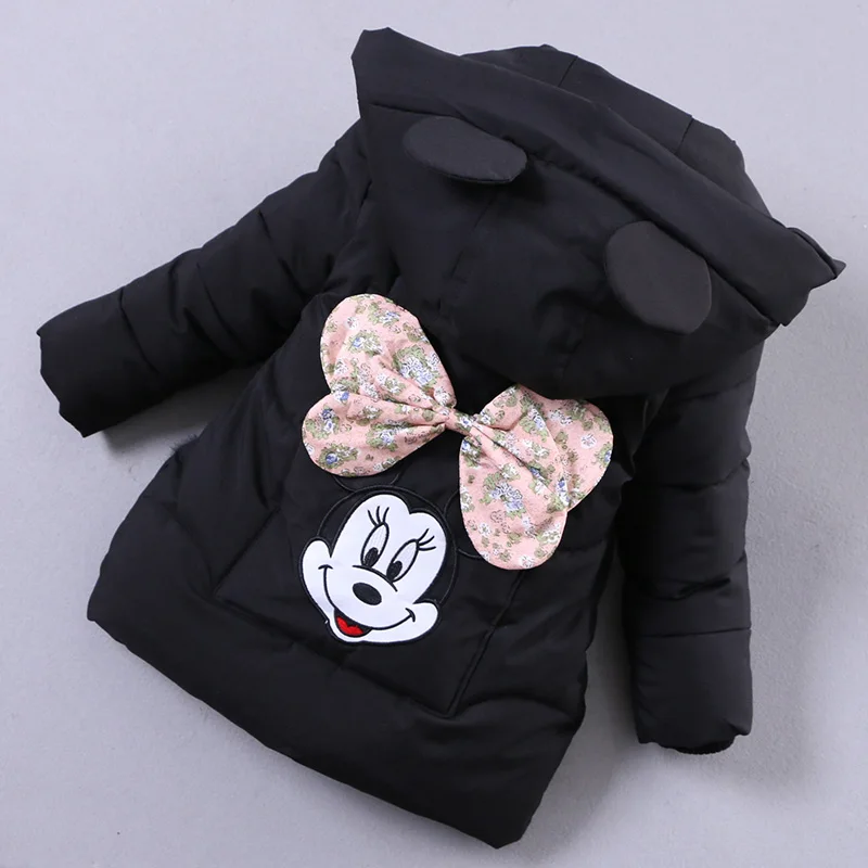 Пуховики для девочек теплая верхняя одежда малышей плотные пальто ветрозащитные