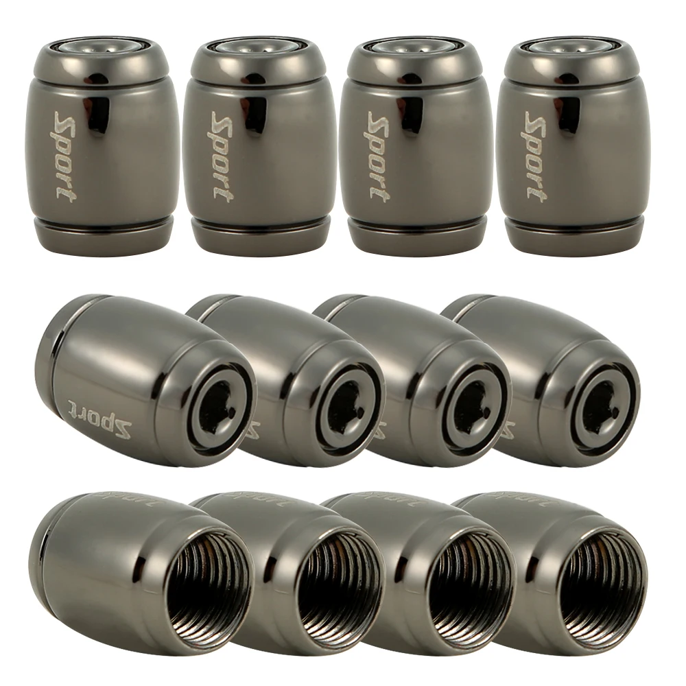 DSYCAR 1Set Fashion Zinc Alloy Anti-theft Sport Car Tire Valve Caps Wheel Tires Tire Stem Air Cap Airtight Cover for Car Styling