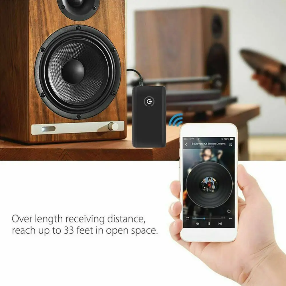 2 in 1 Bluetooth 5.0 Transmitter Receiver TV PC Car Speaker 3.5mm AUX Hifi Music Audio Adapter/Headphones Car Stereo Device