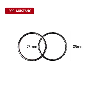 

For Ford Mustang 2015+ Carbon Fiber 2PCS Door Speaker Decorative Ring Cover Trim Provide Advanced And Stylish Style For Your Car