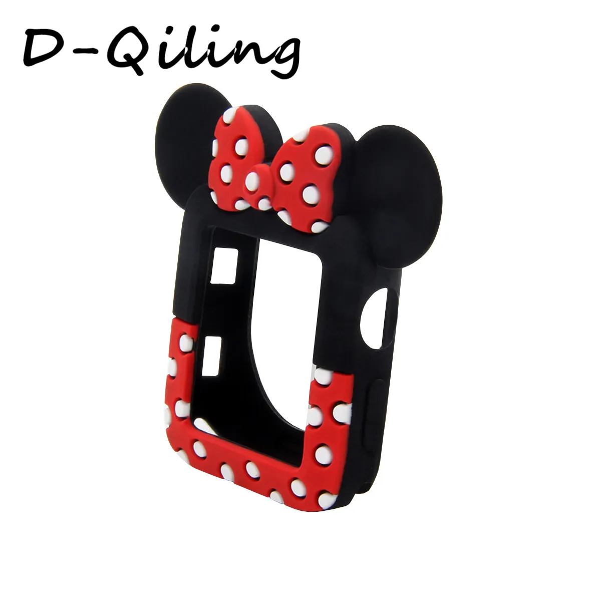 D-QilingCover для apple watch, чехол, серия 3, 2, 1, 38 мм, 42 мм, защитная лента для iWatch, силиконовый чехол с мультяшным дизайном для Минни-банта