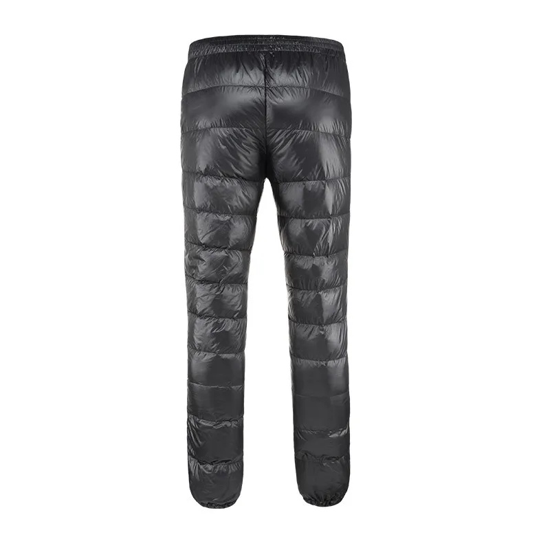 Autumn Winter Down pants Outdoor Men Women White duck down Waterproof Windproof trousers Thin and light warm Camping Hiking pant