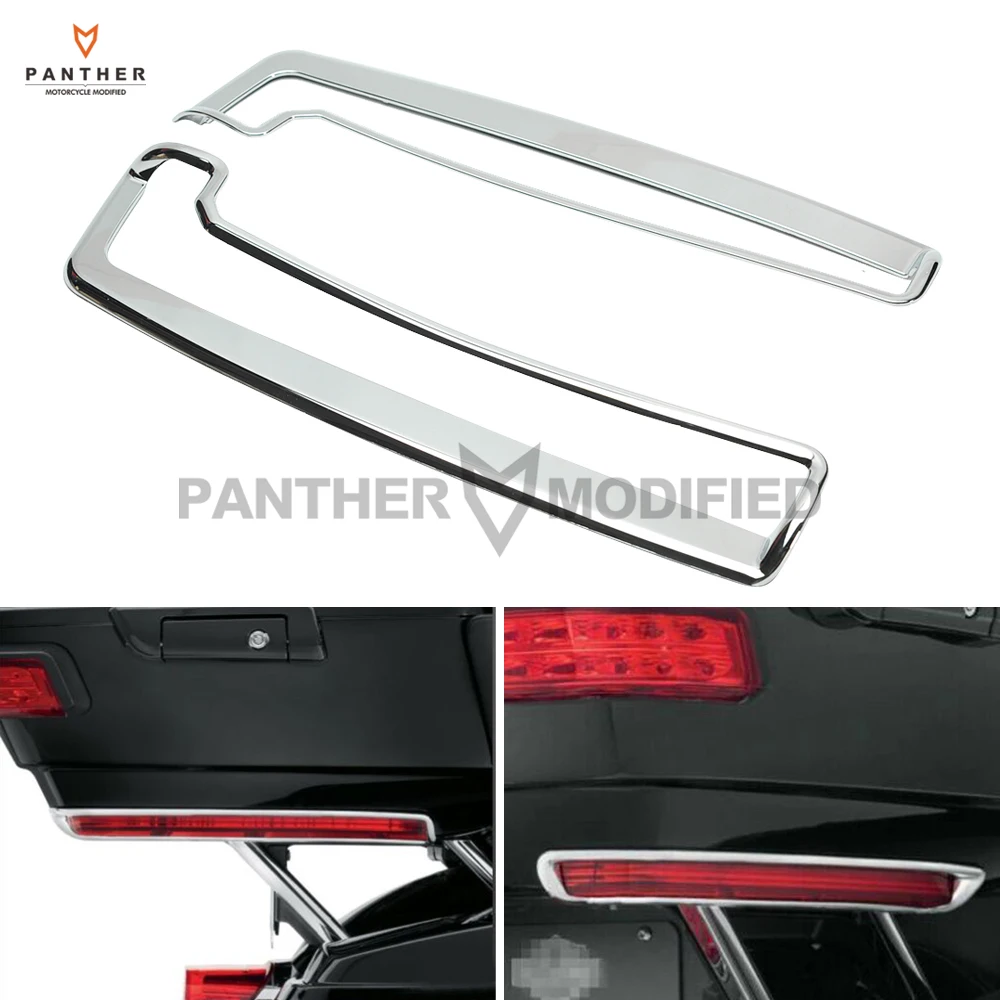 Chrome Motorcycle Tour-Pak Side Marker Light Trim Rear Decoration case for Harley Tri Electra Glide Model 2014-later | Автомобили и