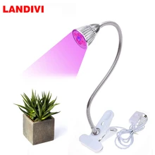 

Grow Light, LED Plant Light 5W with 360 Degree Flexible Gooseneck and Desk Clip for Indoor Plants Hydroponics Greenhouse office