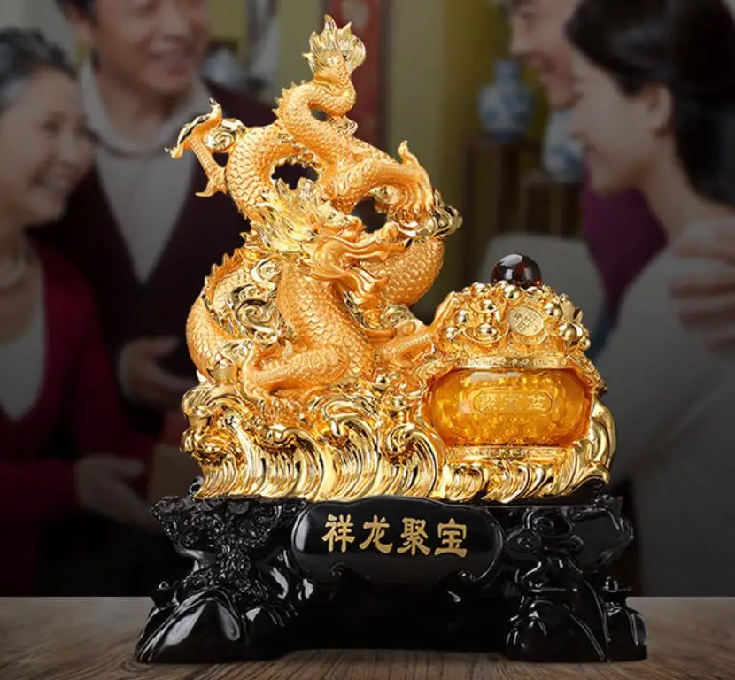 

Zhaocailong предоставляет город придомовые Golden Dragon сидя номера украшение Корона коллекция комната для прилавка Настольный ремесла