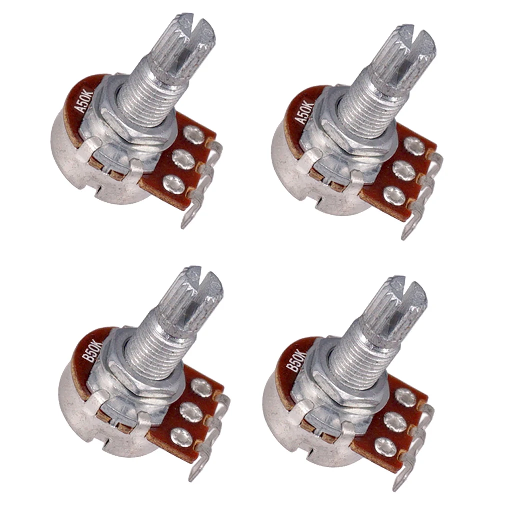 A50K & B50K OHM Audio MINI Pots Guitar Potentiometer for Electric Guitar Pack of 4