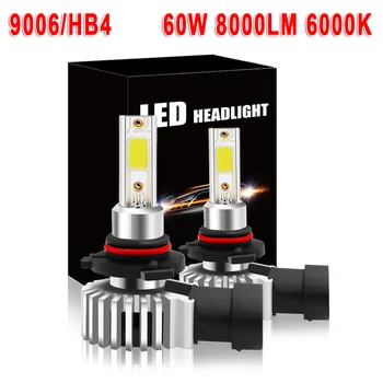 

2Pcs LED Headlight Auto Super Bright Lamp Bulb DC 9-32V 6000K-6500K 60W
