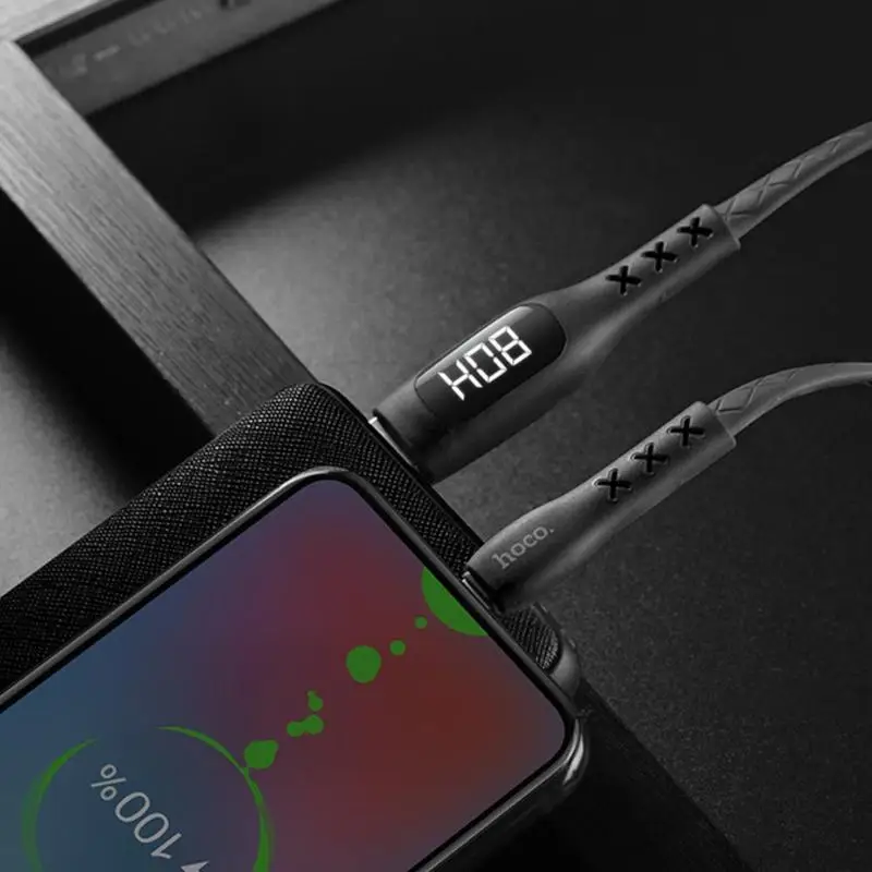 HOCO S6 телефон USB зарядный кабель синхронизации цифровой дисплей шнур данных для Android