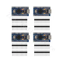 Micro carte de développement pour Arduino Pro, Micro USB Pro, IDE, 5V, 16MHz, 4 pièces, avec broche 