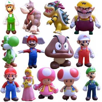 

2019 Super Mario Figures Toys Super Mario Bros Bowser Luigi Koopa Yoshi Mario Odyssey PVC Action Figure Model Dolls Toy Kid Gift