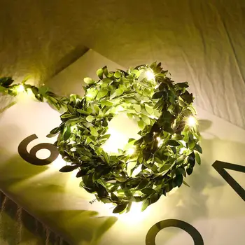

3M Leaf Garland Holiday Lamp USB power Copper LED Fairy String Lights For Christmas Wedding Party Art Decor