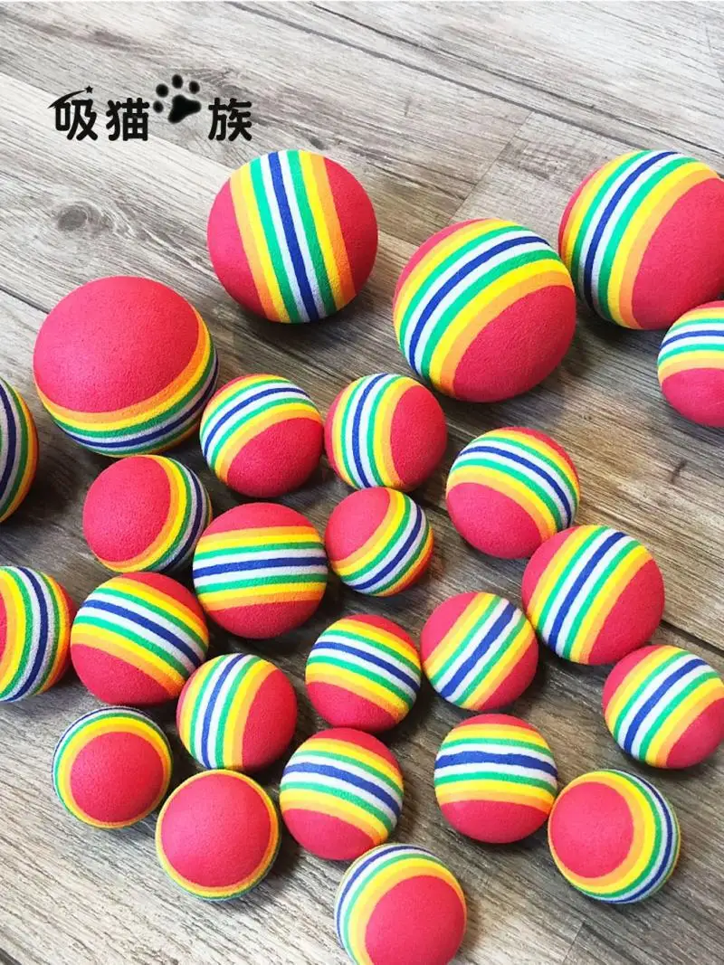 Всасывающий кошка Семья 5 шт для домашних животных с забавным котенком поставки в кошка игрушка Радуга микро эластичная одежда с большим ассортиментом маленький шарик светильник одноцветное