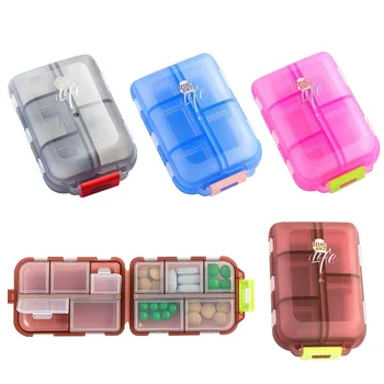 

Portable Pill Box Travel convenient medicine Pill Box 10 Grids pills pill organizer Tablet Pillbox Case Container Drug Divider