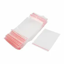 100 шт 4 см х 6 см прозрачный 2Mil поли пластиковый многоразовый мешок на молнии с замком