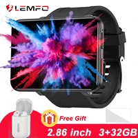 Lemfo Lemt 4G Smart Horloge Telefoon Android 7.1 3Gb 32Gb 5MP Camera 2.86 Inch 480*640 resolutie 2700Mah Batterij Smartwatch Mannen
