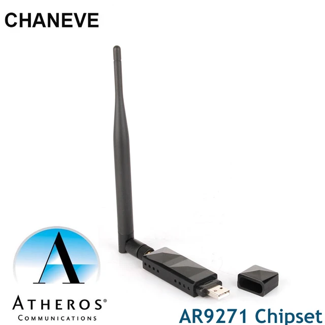 Atheros AR9271 Chipset 150Mbps adaptador WiFi USB inalámbrico 802.11n  tarjeta de red con antena de 5DB para Windows/8/10/Kali Linux - AliExpress
