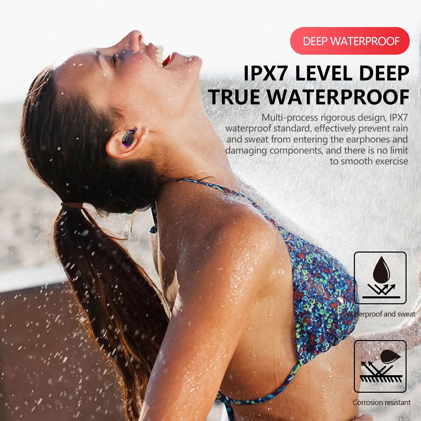 Fones de Ouvido Carregamento sem Fio Estéreo à Prova Fones com Microfone Bluetooth Caixa Fones 9d Esportes Dwaterproof Água Duplo Tws 5.1 10000mah 14 Fones de ouvido