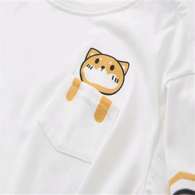 MERRY PRETTY/Хлопковые женские футболки Harajuku с рисунком кота, футболка с коротким рукавом и круглым вырезом для женщин, Повседневные базовые топы, футболки