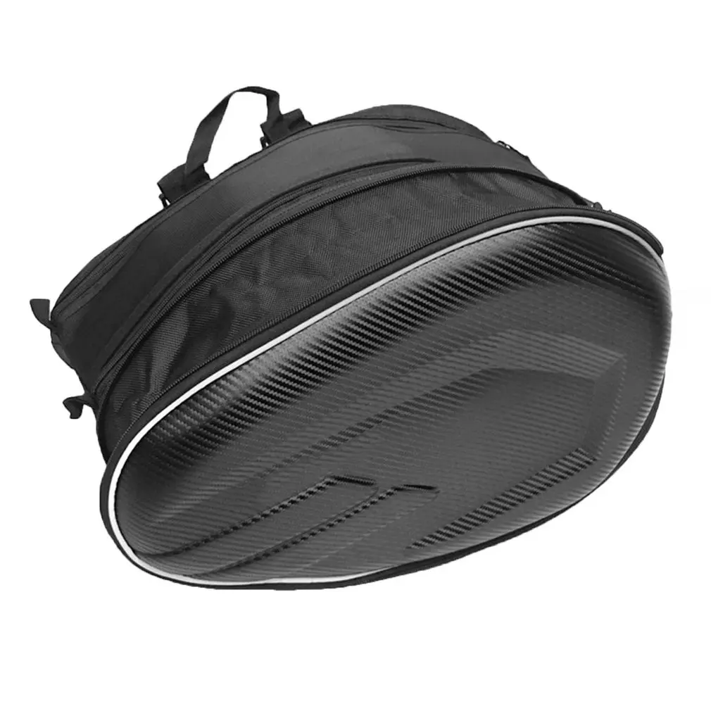 

Motorcycle carbon fiber pattern setting bag saddle bag side bag riding tail bag can be put on helmet hanging bag