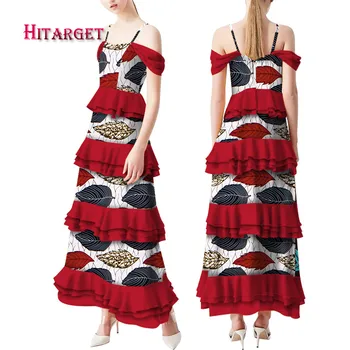 

2020 African Clothing Best Quality Party Lady Plus Size Women Dress Summer Print Beautiful Multi-layers Cake Skirt WY6491