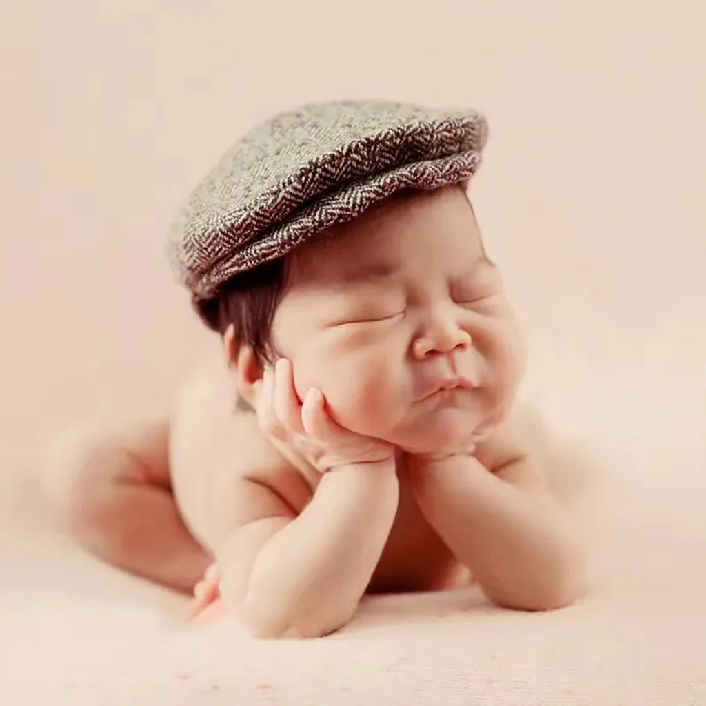 baby tie hat
