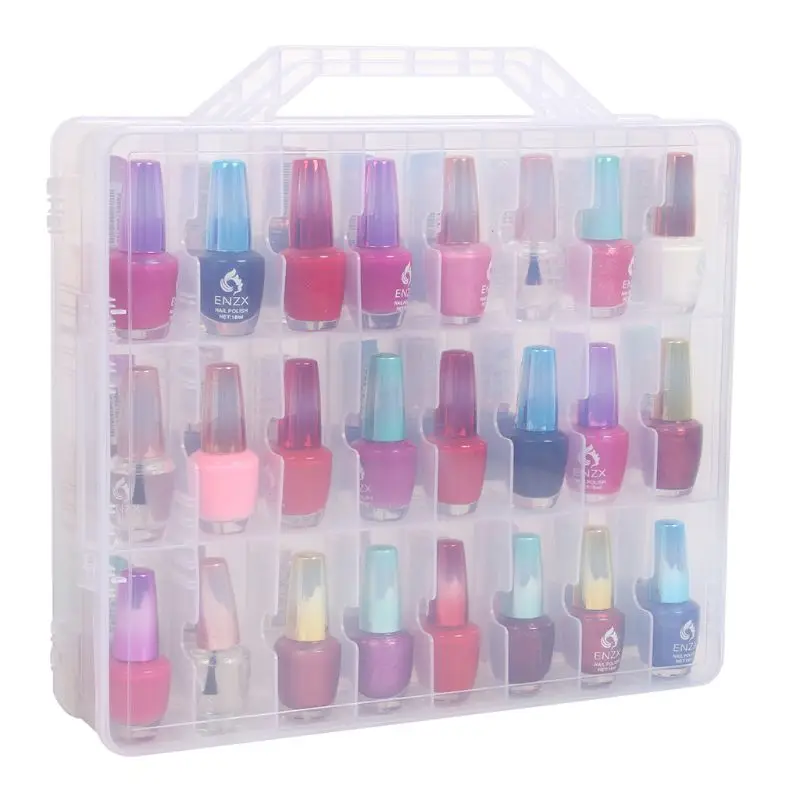 Universal Nail Polish Holder Organizer for 48 Bottles Adjustable Dividers Space