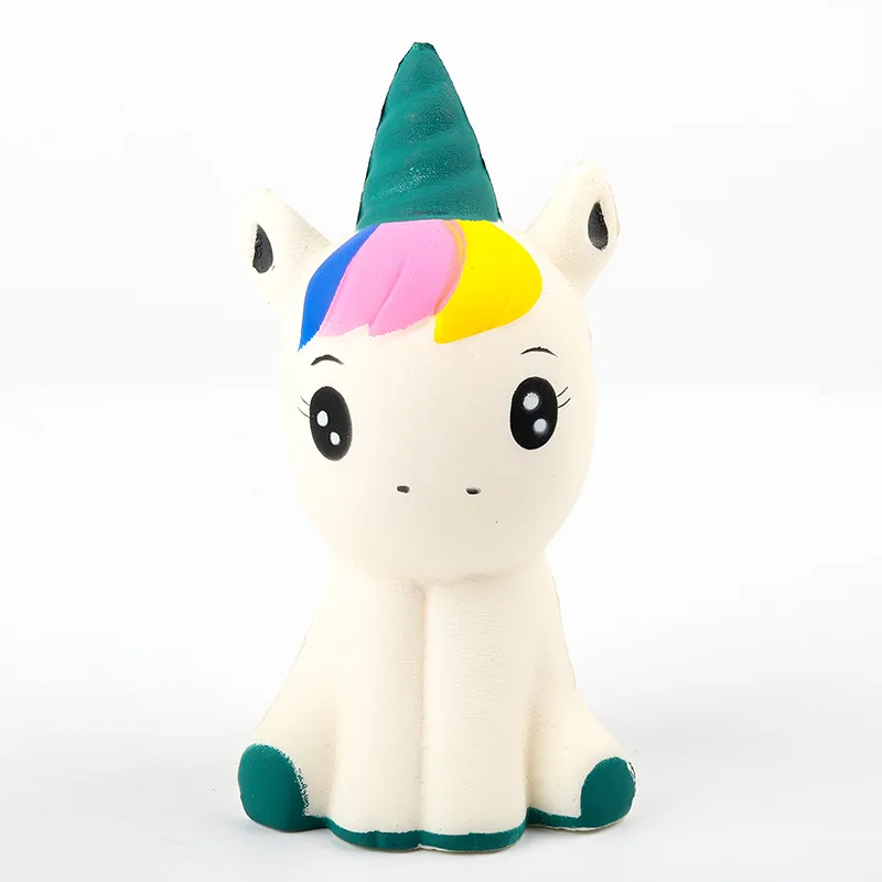 Разноцветное платье с двумя стрелами олень торт мягкий медленно поднимающийся Игрушка антистресс игрушка для снятия стресса, игрушка для детей, для мальчиков и девочек, взрослые аутизм сжимающаяся игрушка - Цвет: green unicorn doll