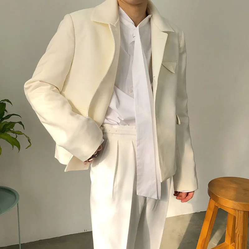 

Men's casual suits 2020 spring and summer new handsome solid color short casual suit youth personality trend men's clothing