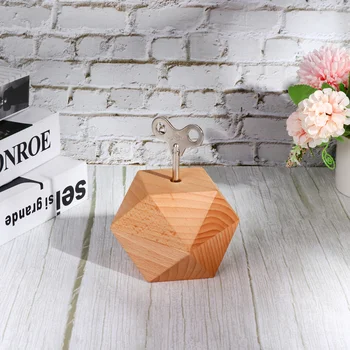 

1PC Music Box Quality-assured Simple Hand-polished Music Box Adornment Desktop Decoration for Office Home