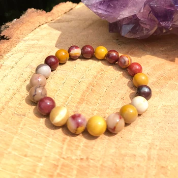 

Wholesale Mookaite J-asper Bracelet Chakra Healing Energy Bracelet Women`s Anti Aging Balance Protection Bracelet
