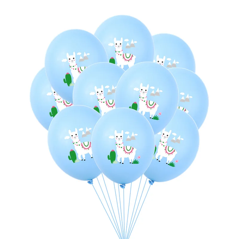 1 шт. пината Единорог лама фольги Воздушные шары Альпака гелий вечерние воздушный шар для Бэйби Шауэр День рождения Свадебные украшения партии детские игрушки - Цвет: latex 10pcs