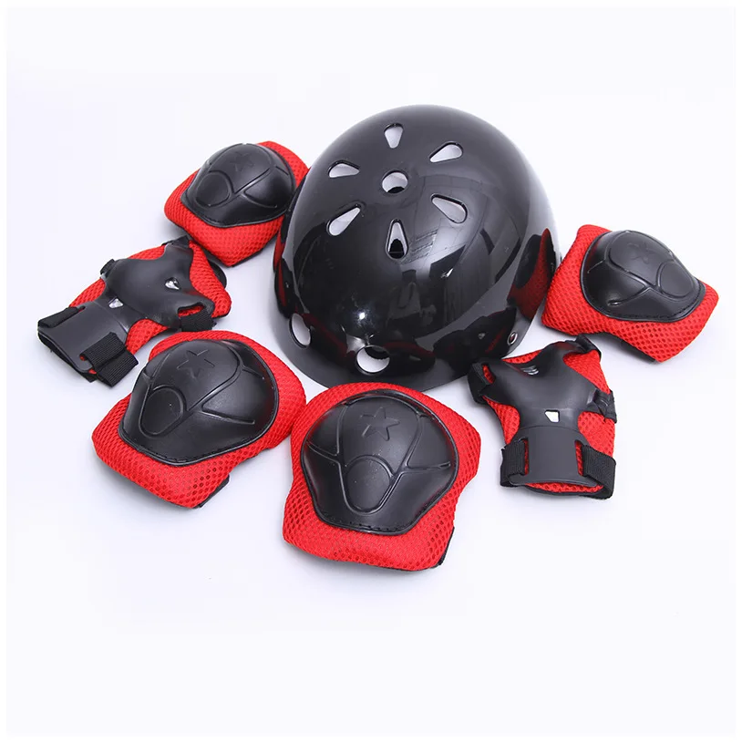 

Children Helmet Protector 7 Pieces Skates Roller Skating Sports Protection Set Balance Car Skateboard Ski Protective Gear