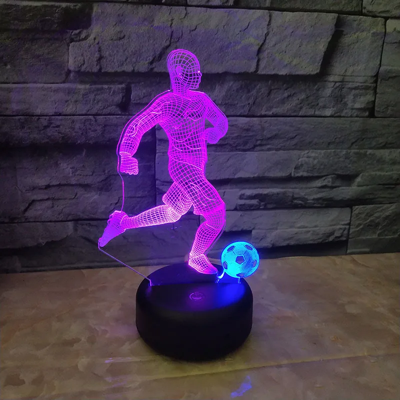 Ночник 3D с сенсорной основой светодиодный разноцветный светильник для игры в