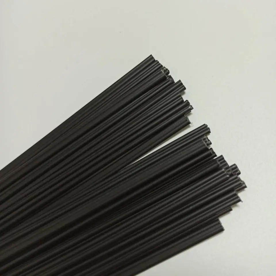 50-Pack Black PP Plastic Welding Rods (4mm Triangular) - For Repairing Polypropylene