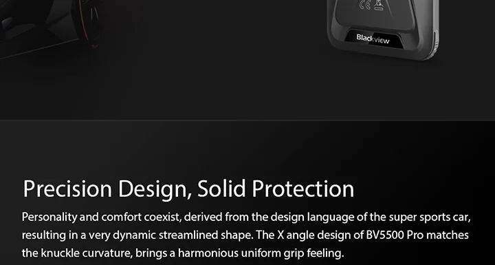 Blackview BV5500 Pro 5," IP68 водонепроницаемый прочный внешний смартфон 3 ГБ+ 16 ГБ Android 8,1 4400 мАч Dual SIM 18:9 мобильный телефон