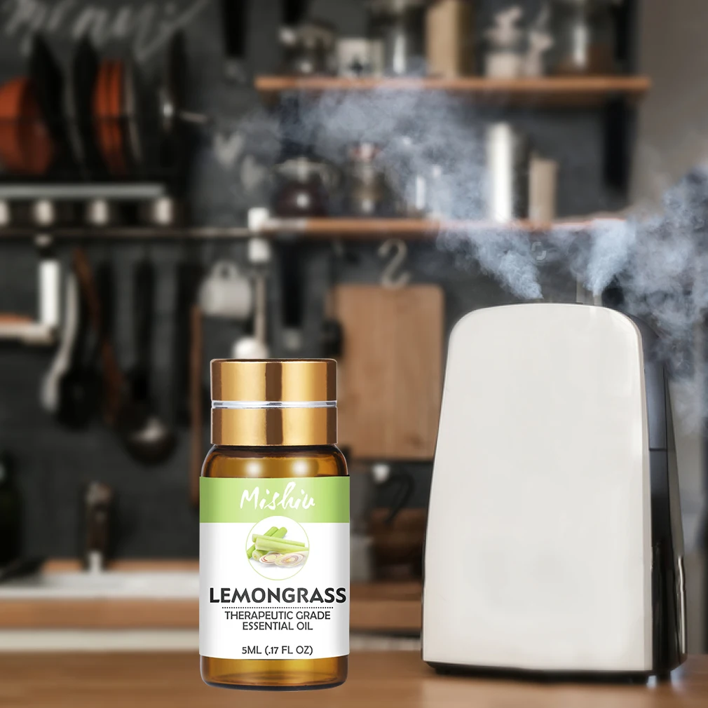 Эфирное масло Mishiu 5 мл Lemongrass обеспечивает спокойствие и четкость снимает боль