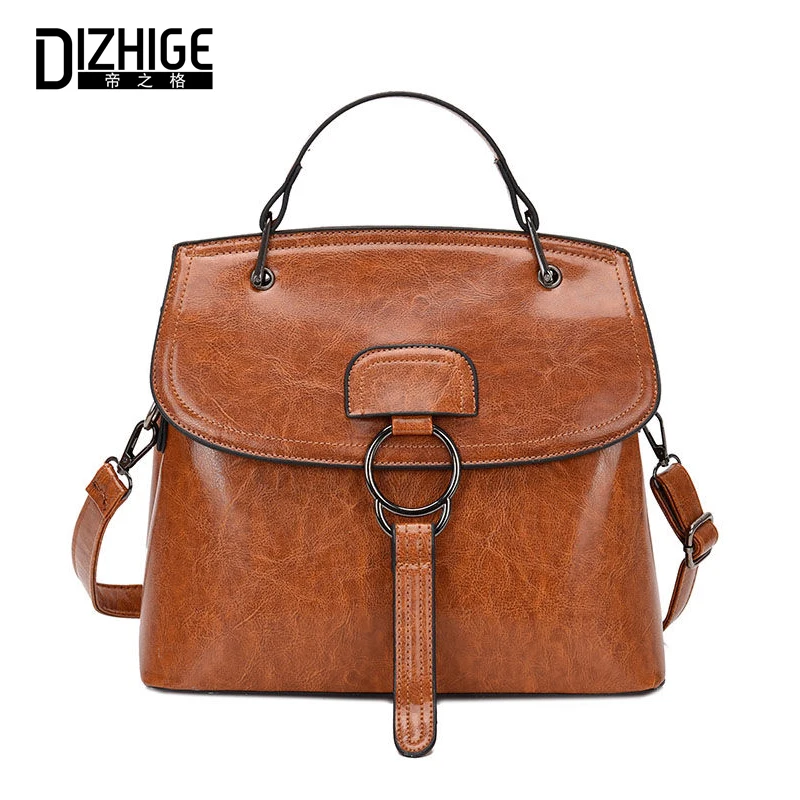 

DIZHIGE Brand Fashion PU Leather Women Handbag High Quality Crossbody Bags For Women Luxury Solid Rivet Shoulder Bag Female New