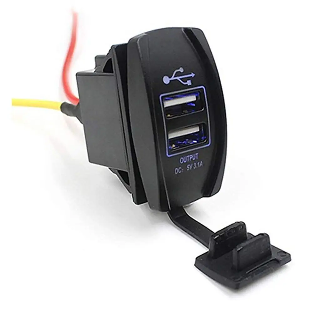 12-24V Dual USB автомобильное зарядное устройство 5V 3.1A универсальное автомобильное зарядное устройство для мобильного телефона замена для авто мотоцикла электрический автомобиль лодка
