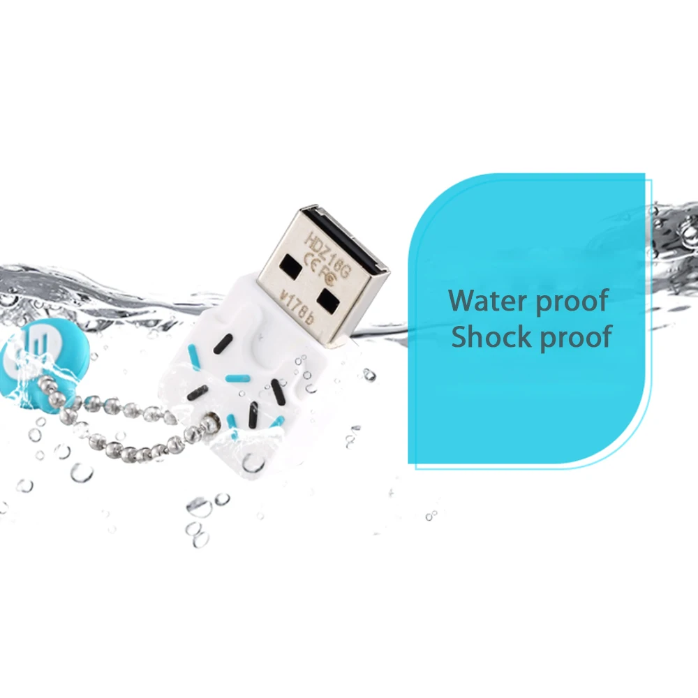 HP Mini cartoon cute flash disk mini usb 2.0 pendrive 16GB 32GB 64GB Stick USB Flash Drive kawaii memory flashdrive for girls