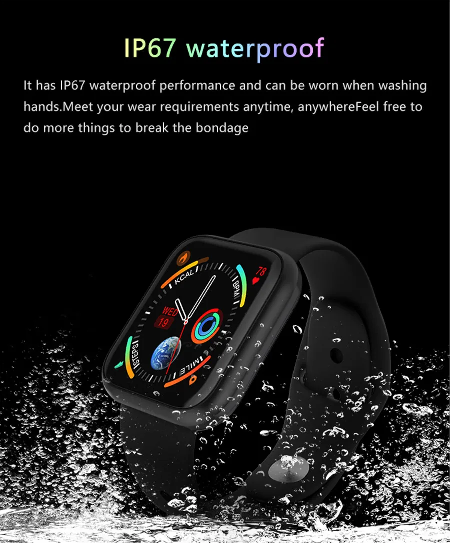 Bingofit Women Smart Watch Waterproof Heart Rate Blood Pressure Monitoring Pedometer Calories Health Bracelet Men Smartwatch