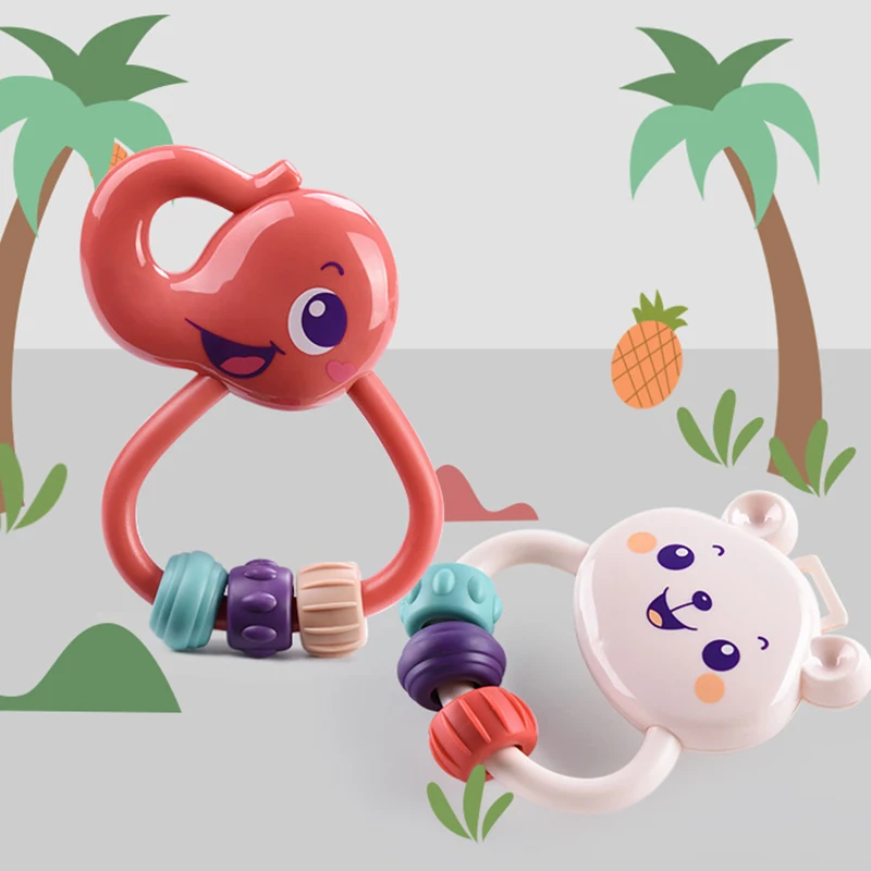 9 шт. красочный детский Набор погремушек для детей, обучающая детская кроватка, Детские грызунки-погремушки, детская ручка, Обучающий набор игрушек